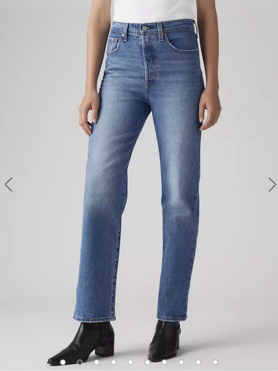 Levi's Denim - Levi's Medium Blue Cropped Straight Jeans